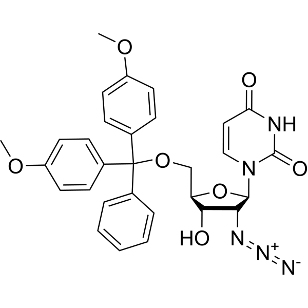 2′-Azido-5′-O-[bis(4-methoxyphenyl)phenylmethyl]-2′-deoxyuridine 177980-10-8